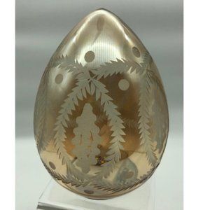 Christmas Table Decoration Lightbulb Shaped Gold Glass Christmas Lights 7.5"